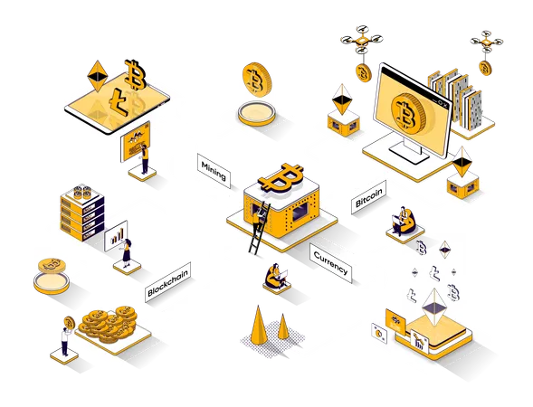 Cryptocurrency marketplace  Illustration