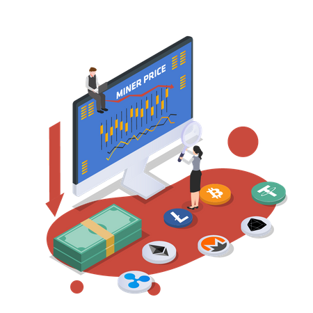 Cryptocurrency Mining  Illustration