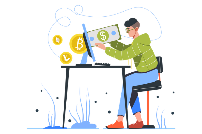 Cryptocurrency Mining  Illustration