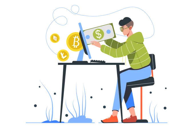 Cryptocurrency Mining  Illustration