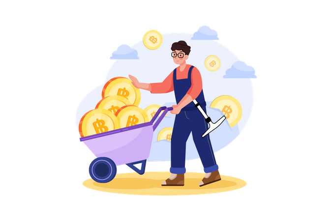 Cryptocurrency Mining  Illustration