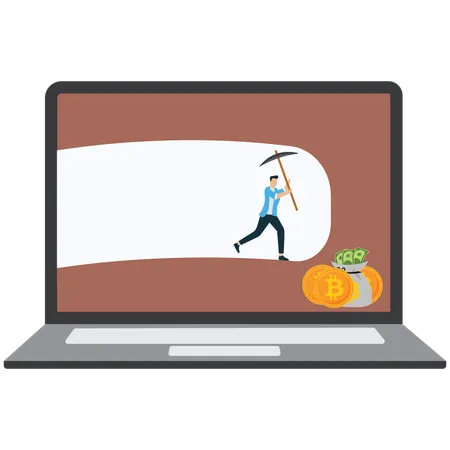 Cryptocurrency Mining  Illustration