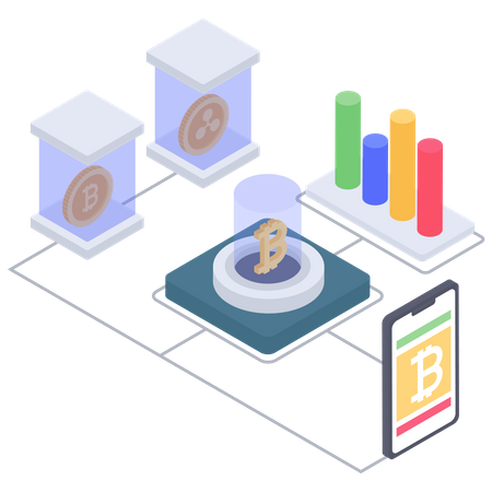 Cryptocurrency mining report  Illustration