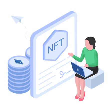 Cryptocurrency Nft Contract  Illustration