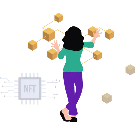 Cryptocurrency Nft Network  Illustration