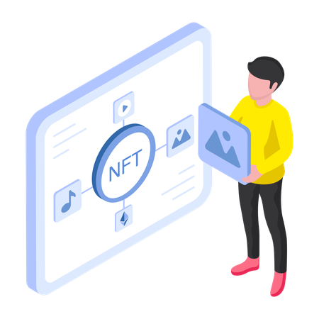 Cryptocurrency Nft Network  Illustration