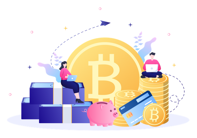 Cryptocurrency Payment  Illustration