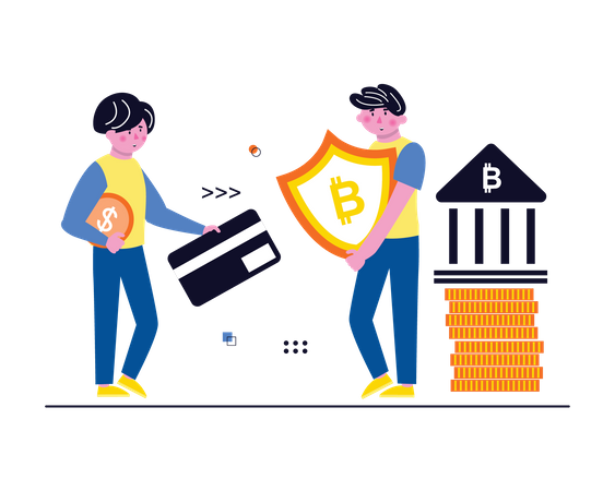 Cryptocurrency protection  Illustration