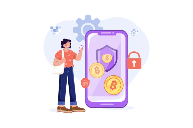 Cryptocurrency Security  イラスト