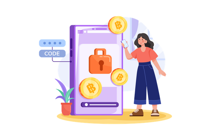 Cryptocurrency Security  Illustration