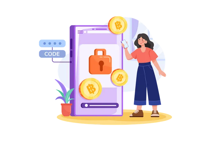 Cryptocurrency Security  Illustration