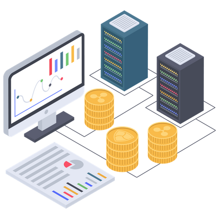 Cryptocurrency Server  イラスト