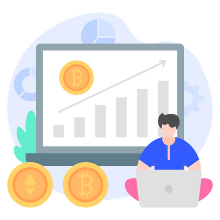 Cryptocurrency Statistics  Illustration