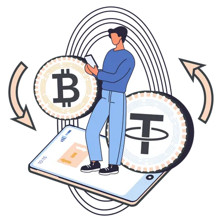 Cryptocurrency swap platform  Illustration