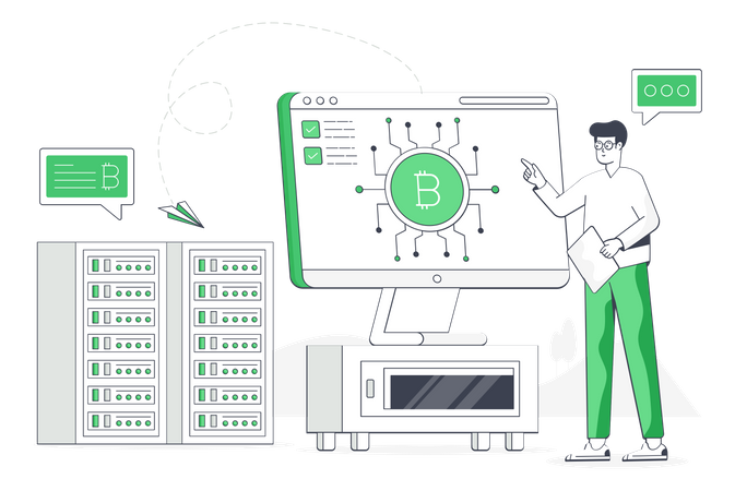 Cryptocurrency Technology  Illustration