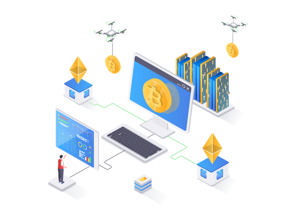 Cryptocurrency technology  Illustration