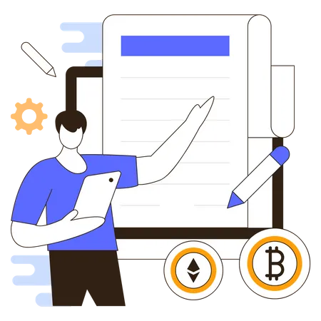 Cryptocurrency terms and conditions  Illustration