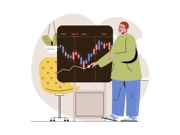 Cryptocurrency trader  Illustration