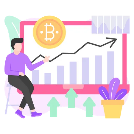 Cryptocurrency trading  Illustration