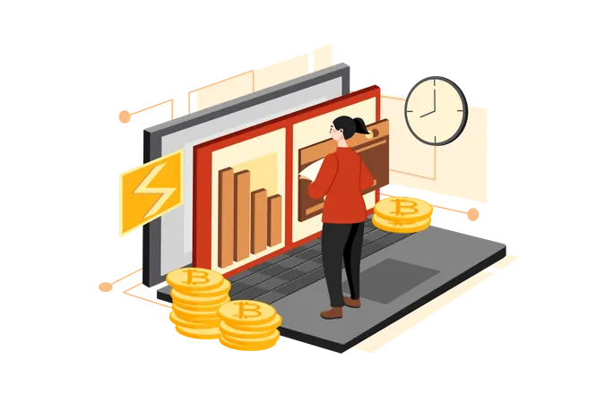 Cryptocurrency Trading Analysis  Illustration