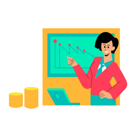 Cryptocurrency trading analytic  Illustration