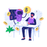 cryptocurrency trading bot illustrations