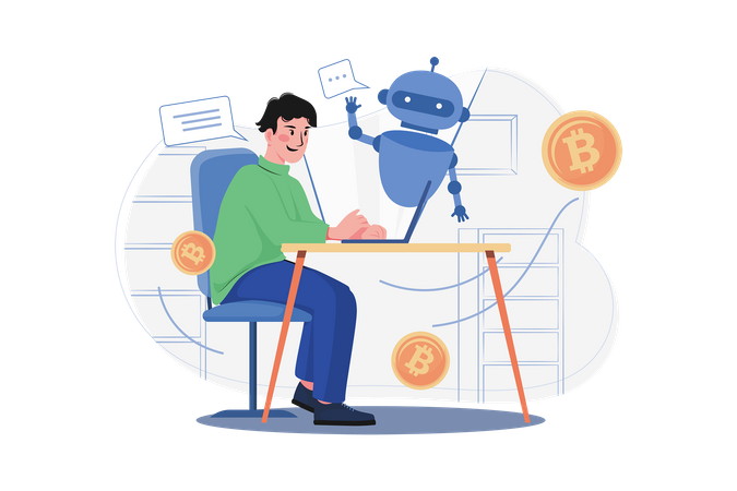 Cryptocurrency Trading Bot  Illustration