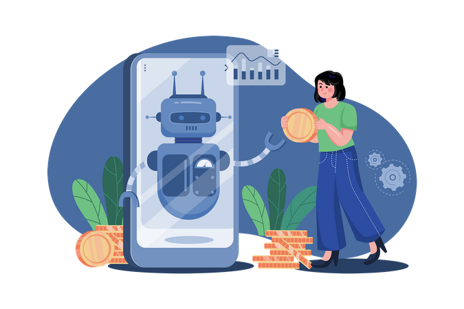 Cryptocurrency Trading Bot  Illustration