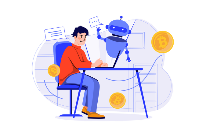 Cryptocurrency Trading Bot  Illustration