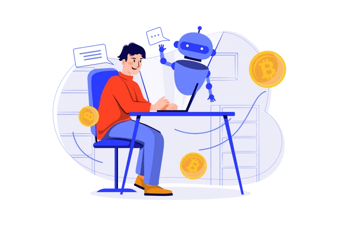 Cryptocurrency Trading Bot  Illustration