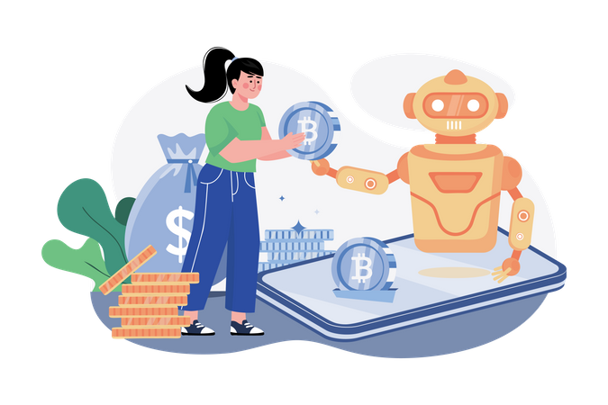 Cryptocurrency Trading Bot  Illustration