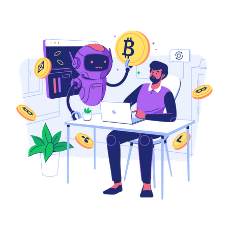 Cryptocurrency Trading Bot  Illustration