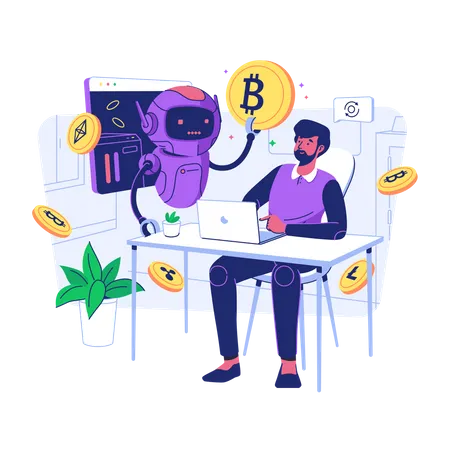 Cryptocurrency Trading Bot  Illustration