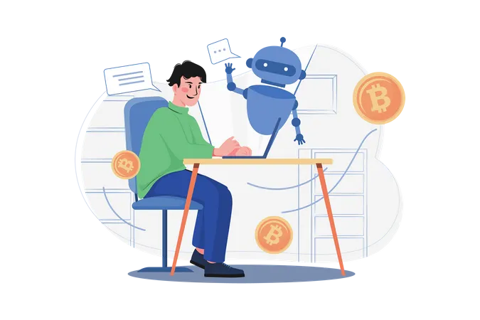 Cryptocurrency Trading Bot  Illustration