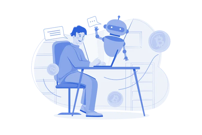 Cryptocurrency Trading Bot  Illustration