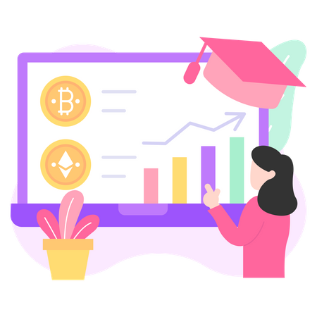 Cryptocurrency trading courses Illustration