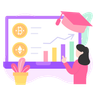 cryptocurrency courses illustration svg