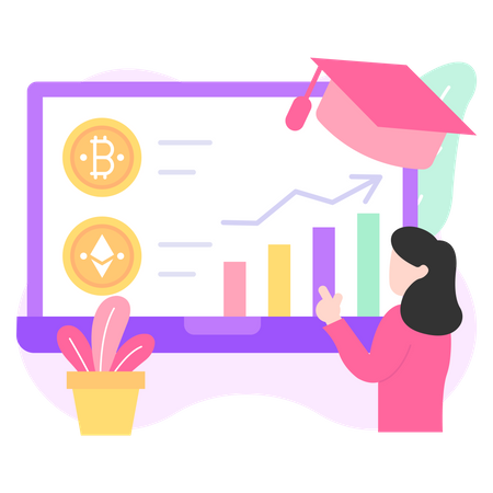 Cryptocurrency trading courses  Illustration