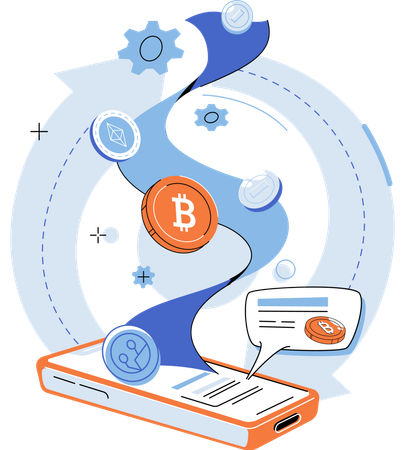 Cryptocurrency trading  Illustration