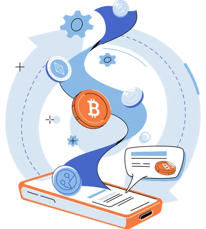 Cryptocurrency trading  Illustration