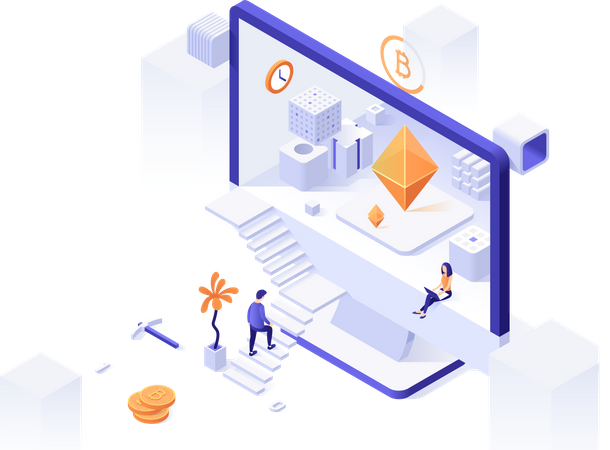 Cryptocurrency trading  Illustration