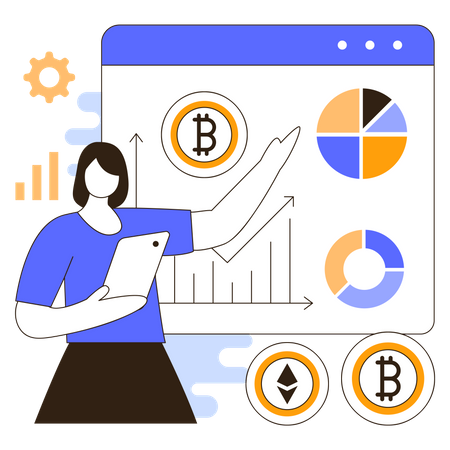 Cryptocurrency trading  Illustration