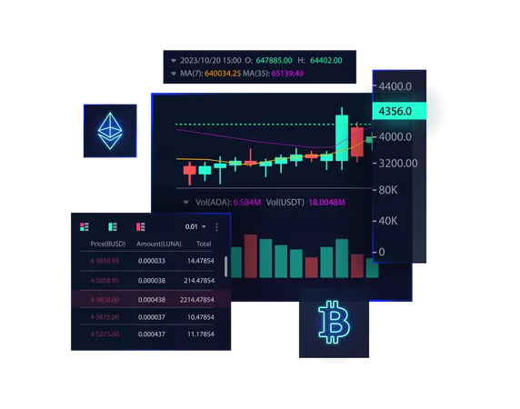 Cryptocurrency trading platform  Illustration