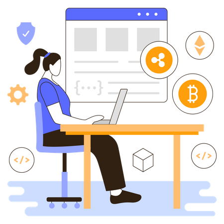 Cryptocurrency Transaction  Illustration