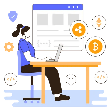 Cryptocurrency Transaction  Illustration