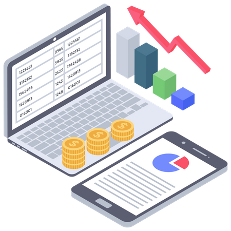 Cryptocurrency treading analysis  Illustration