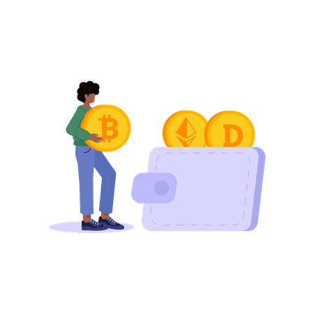 Cryptocurrency Wallet  Illustration