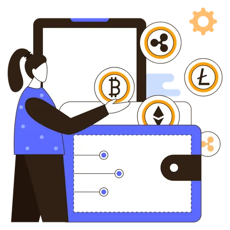 Cryptocurrency wallet  Illustration