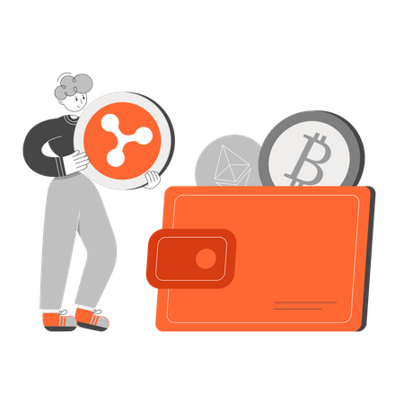 Cryptocurrency wallet Illustration