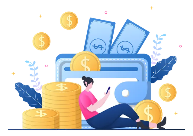 Cryptocurrency Wallet Application  Illustration